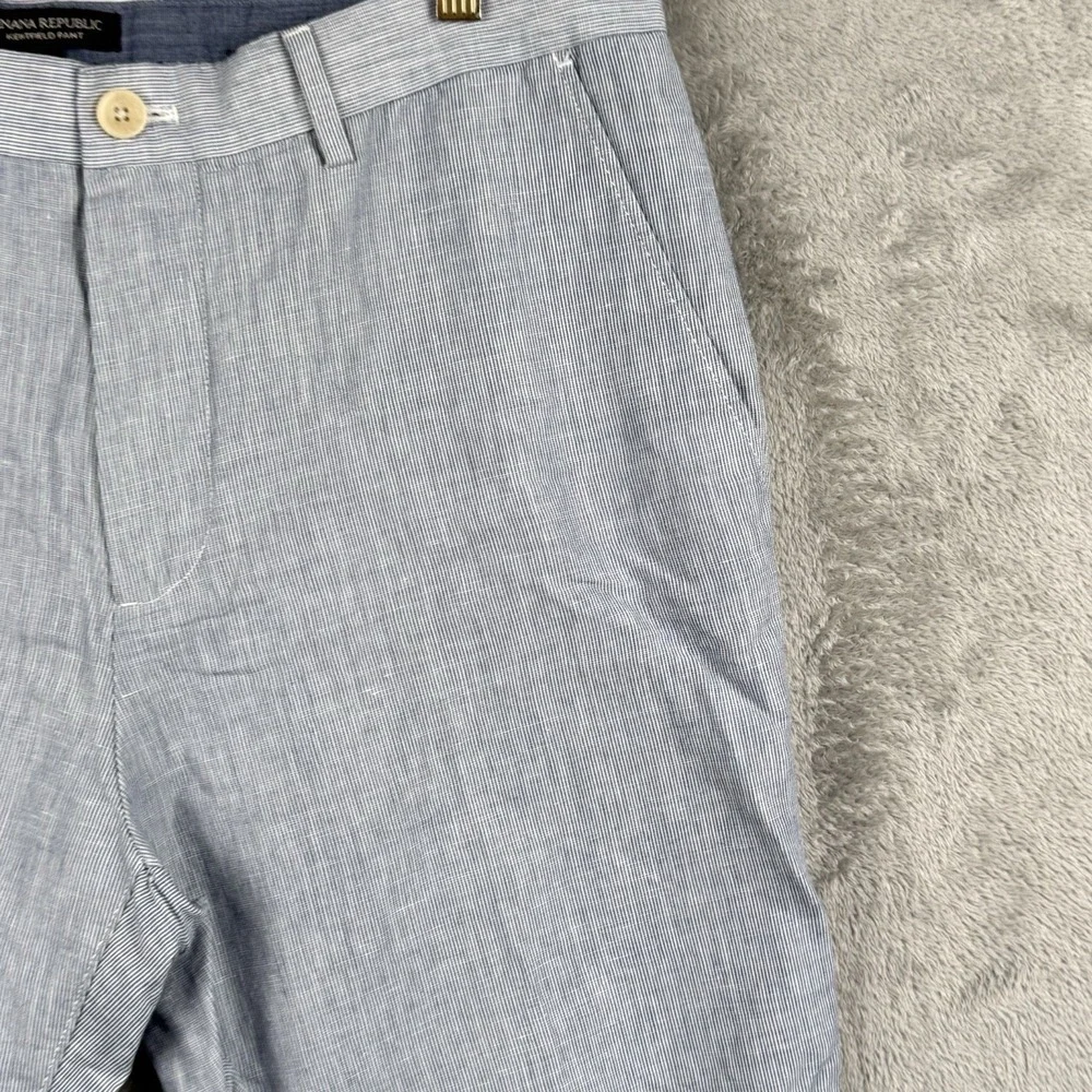 Banana‎ Republic Kentfield Pant Size 35 X 30 Gray Linen Blend Summer Comfort